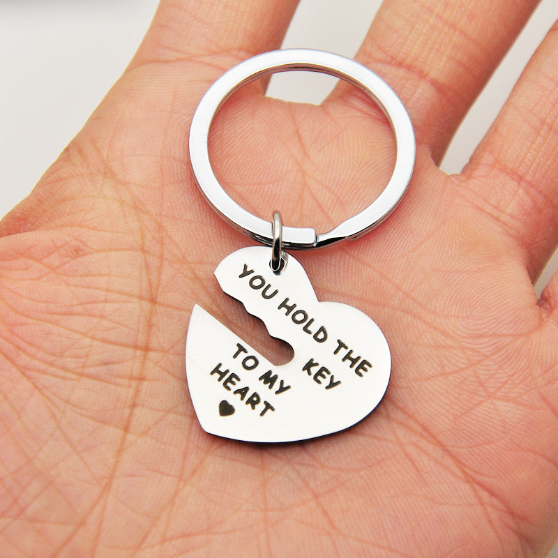 Wholesale You Hold The key to Couple Stainless Steel Creative Keychain